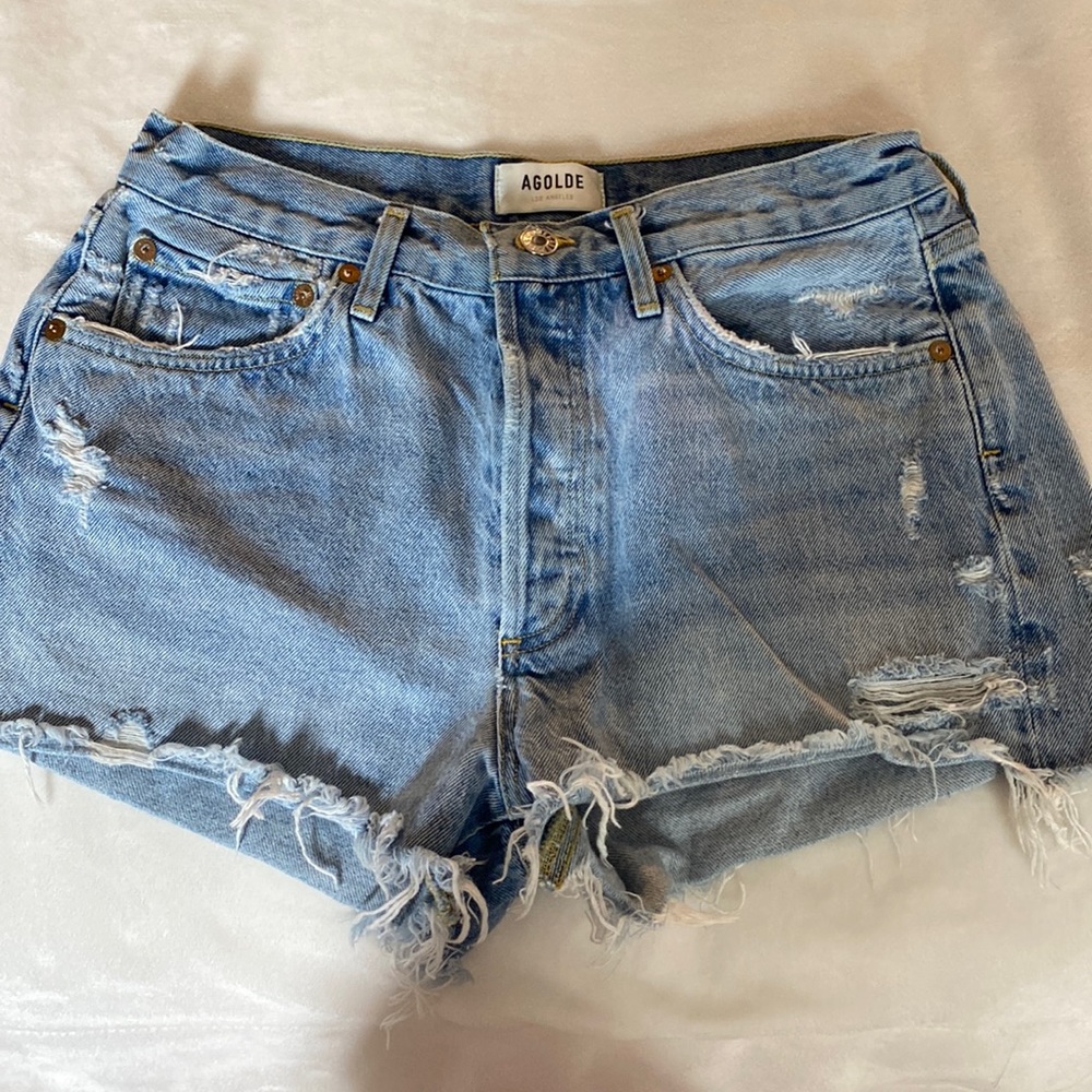 Agolde Parker Denim Shorts Size 27